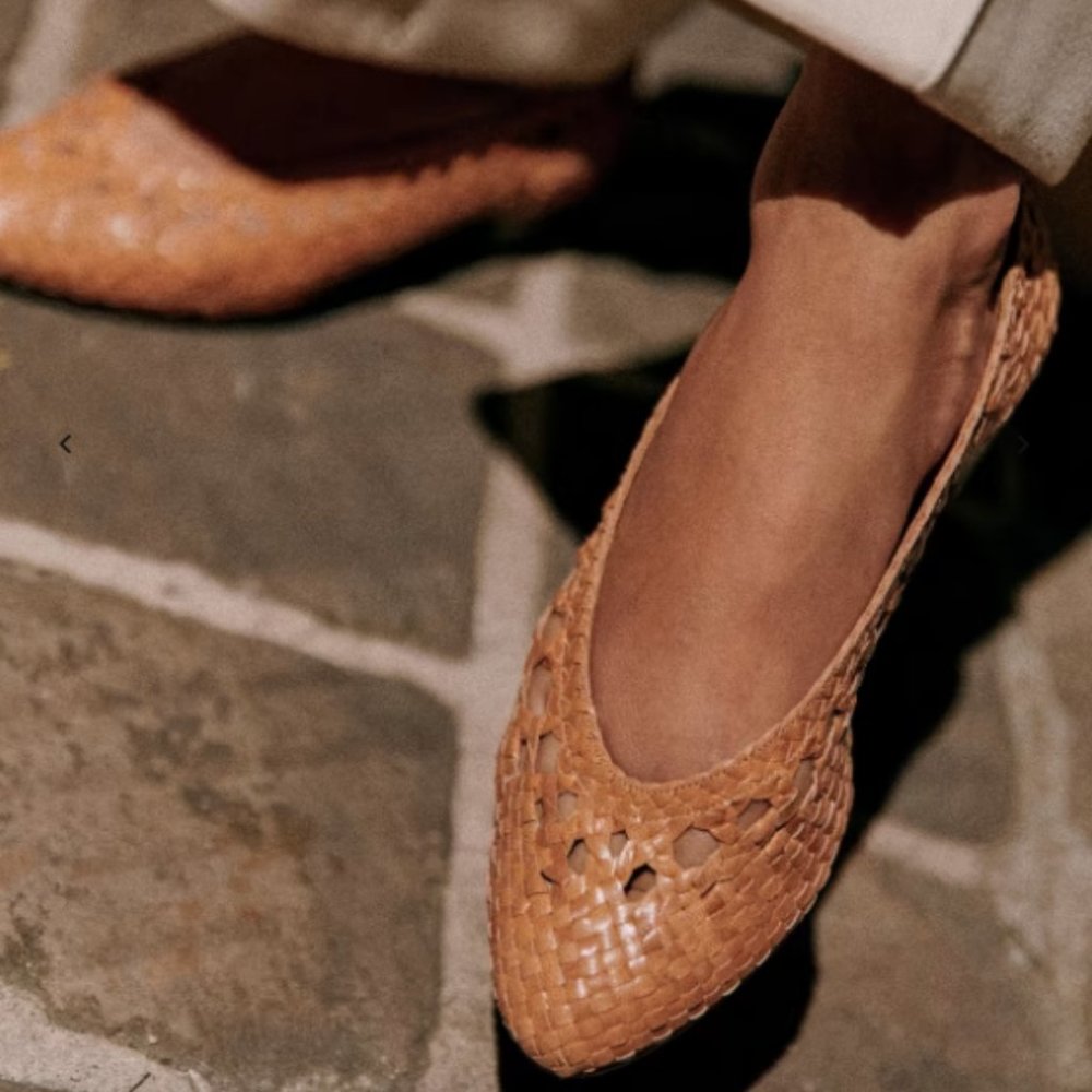 Sezane Low Anya Ballerinas, size 38/7.5